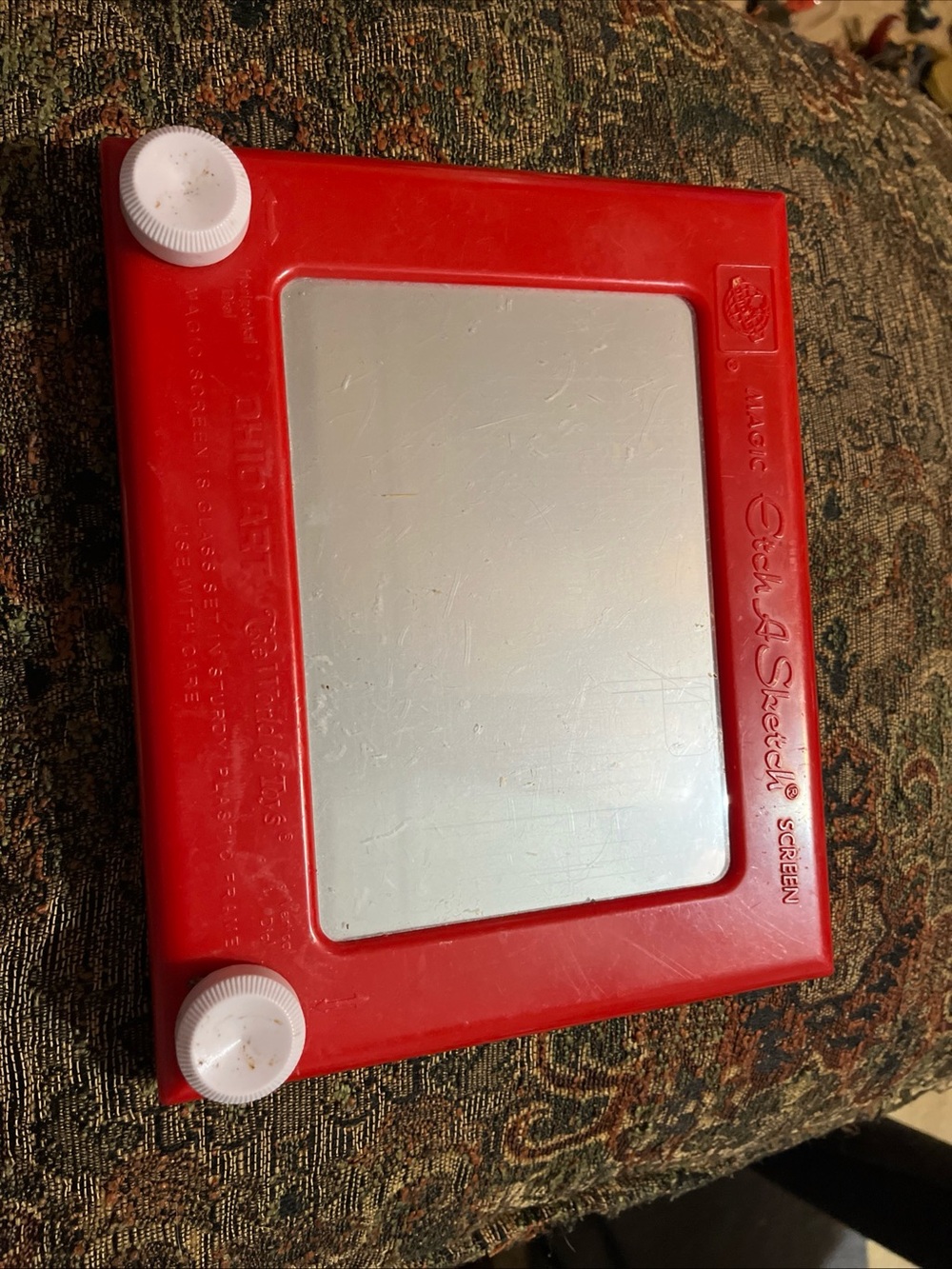 Vintage Red Etch A Sketch Style Drawing Toy